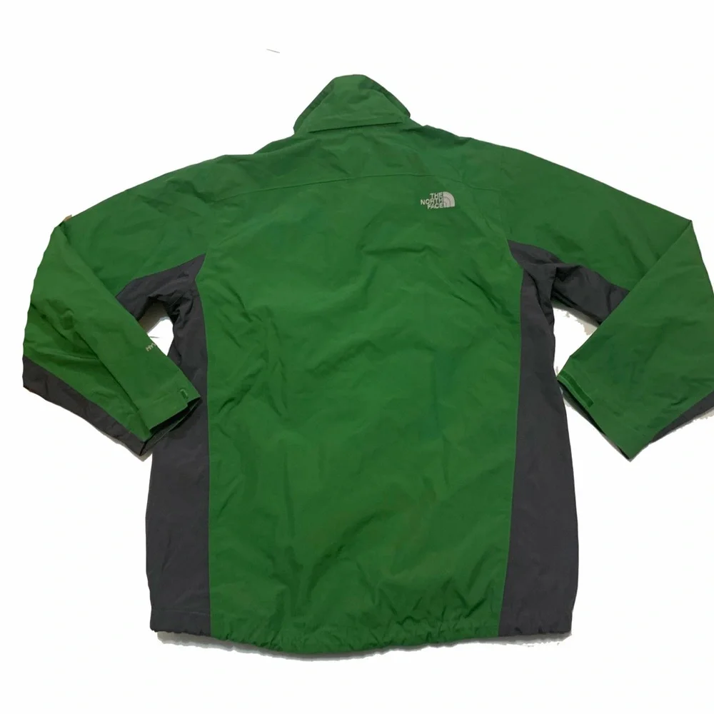 The North Face Men's Green and Gray hyvent jacket